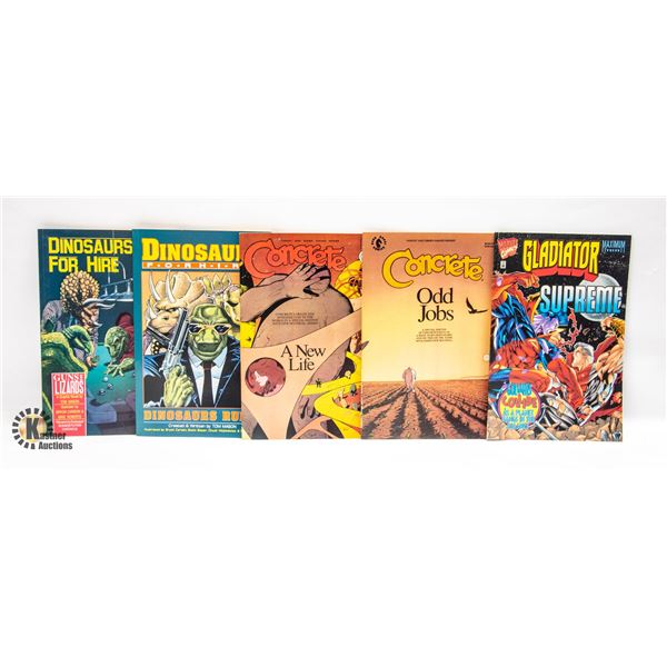 LOT OF 5 1990S GRAPHIC NOVEL COMICS