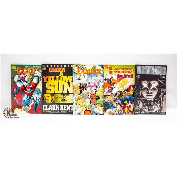 LOT OF 5 1990S GRAPHIC NOVEL COMICS