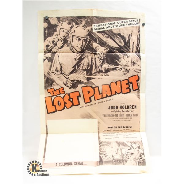 1950S LOST PLANET SCI FI MOVIE POSTER LARGE ORIG