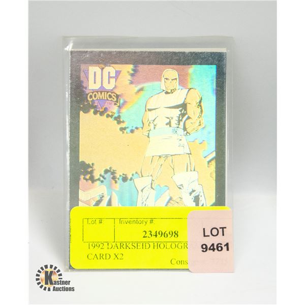1992 DARKSEID HOLOGRAM INSERT CARD X2