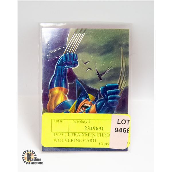 1995 ULTRA XMEN CHROME INSERT WOLVERINE CARD