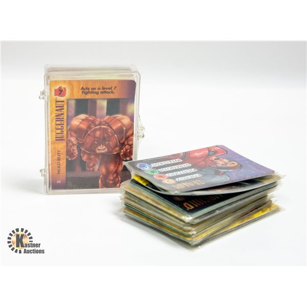 LARGE LOT MARVEL OVERPOWER TRADING CARDS