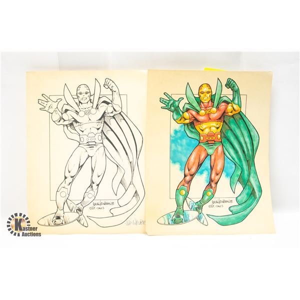 1988 ORIGINAL DC COMIC PAINTING ARTIST SIGNED