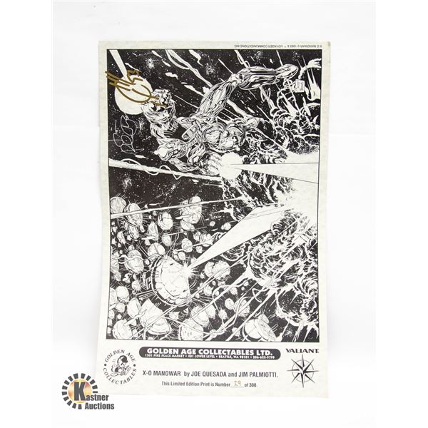 MANOWAR SIGNED ART JOE QUESADA JIM PALMIOTTI