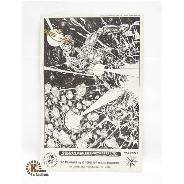 MANOWAR SIGNED ART JOE QUESADA JIM PALMIOTTI
