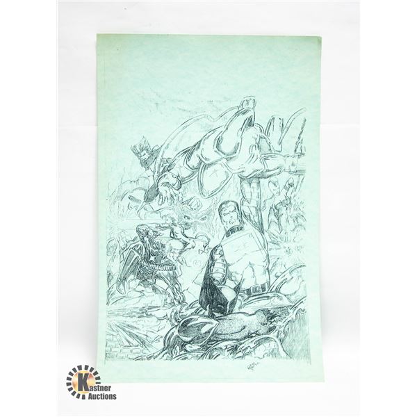 SIGNED COMIC BOOK ART PRINT