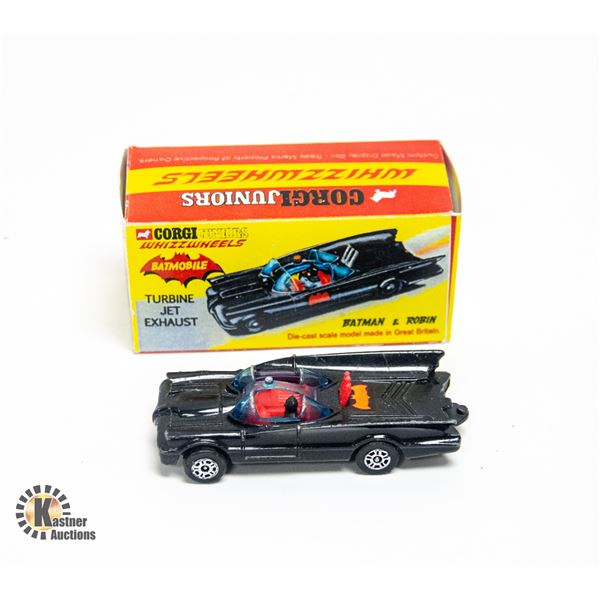 VINTAGE CORGI JR BATMOBILE W BOX