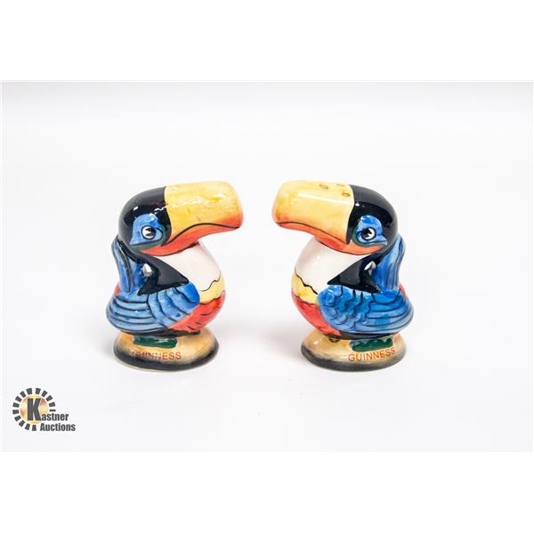 VINTAGE GUINNESS TOUCAN SALT PEPPER SHAKERS