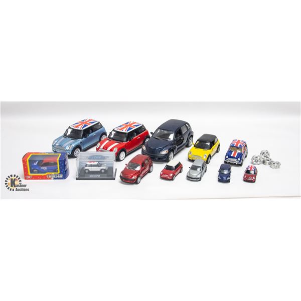LOT OF COLLECTOR DIECAST CARS MINI COOPERS ETC