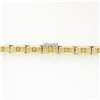 Image 5 : Estate 14K Yellow Gold Smooth Polished "X" Diamond Link Line Stackable Bracelet