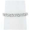 Image 1 : 14k White Gold 0.17 ctw Round Diamond Square & Marquise Milgrain Frames Band Rin