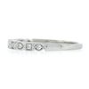 Image 5 : 14k White Gold 0.17 ctw Round Diamond Square & Marquise Milgrain Frames Band Rin