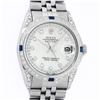 Image 1 : Rolex Mens Stainless Steel White Diamond Lugs And Sapphire Datejust 36MM