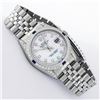 Image 4 : Rolex Mens Stainless Steel White Diamond Lugs And Sapphire Datejust 36MM