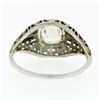 Image 8 : Antique 18k Gold.71 ctw GIA Old Transitional Cut Diamond Filigree Engagement Rin