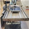 Image 7 : Target wet tile saw, 8-10 in blade capacity, approx. 68 in tray length c./w 2- rolling tables, vario