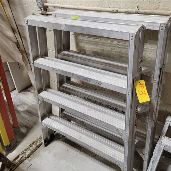 2- Alum. Saw horses, approx. 31 in W x 45 in H