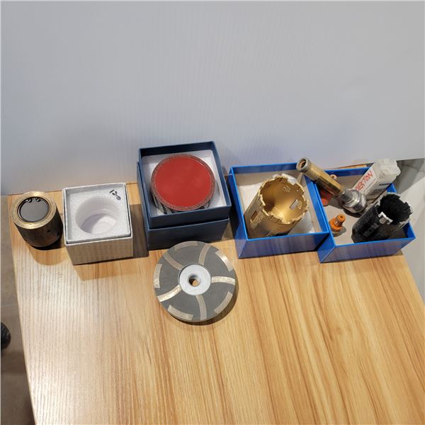 (Selling all together) Qty of various diamond milling grinding & coring bits