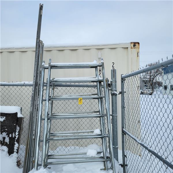 (Selling all together) Scaffolding- 4- Upright & 4- braces, planking sells as Lot #120