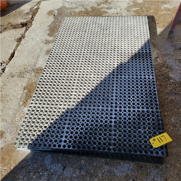 4- Anti-fatigue rubber matts, 3 ft x 5 ft