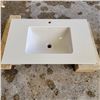 Image 1 : Duravit quartz counter c/w China undermount bathroom sink, 36 in x 23 in