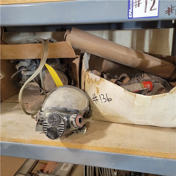 Emory cloth, masks, grey cord