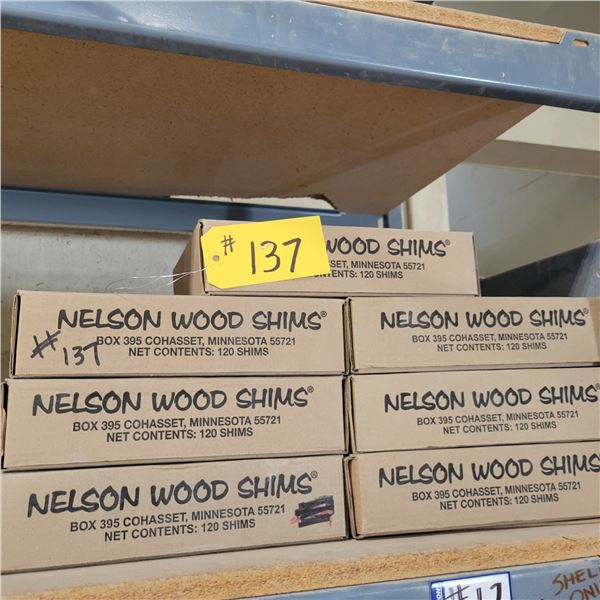 7- Boxes of wood shims