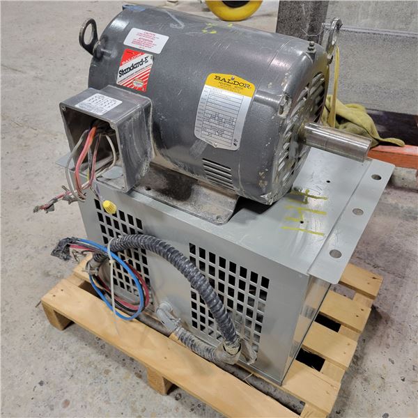 Baldor standard E industrial motor, 7.5 Hp c/w transformer