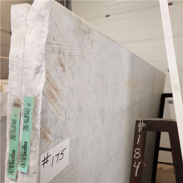 1- Bianco Carrara marble full slab, 1 1/8 in x 72 in x 123 in