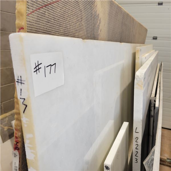 Bianco Neve marble full slab, 3/4 in x 67 3/4 in x 116 in