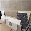 Image 1 : Qty of various partial slabs of marble, porcelain, granite & onyx
