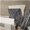 Image 2 : Qty of various partial slabs of marble, porcelain, granite & onyx