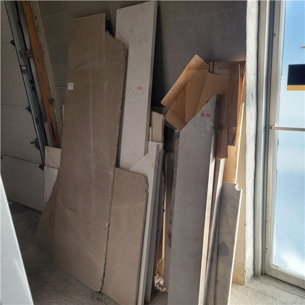 Qty of various sizes and colors of marble, quartz & limestone