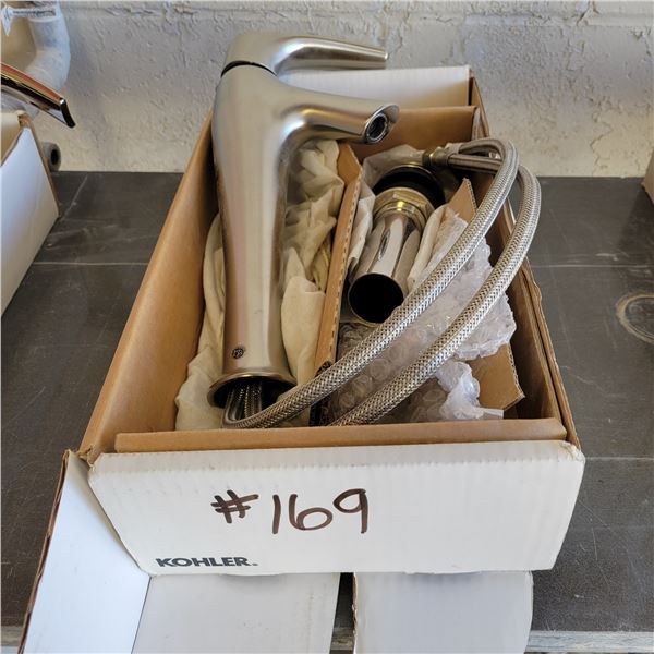 Kohlers vibrant bar faucet, brushed nickel