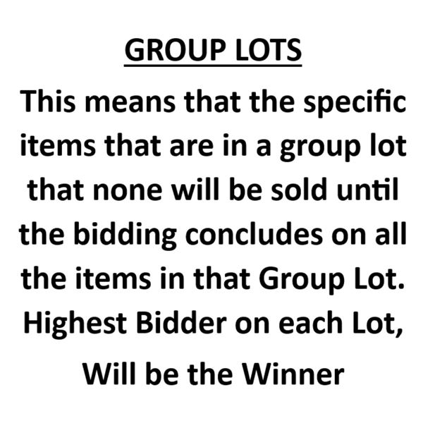 IMPORTANT NOTE: GROUP LOTS