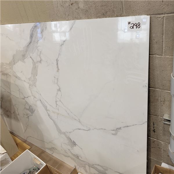 1- Full slab of porcelain, 1/4 in x 118 in x 55 in