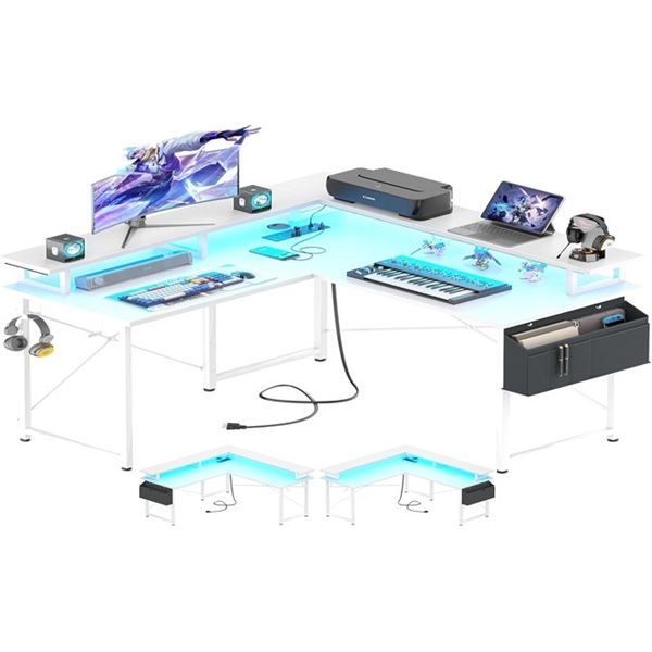 CYCLYSIO W 04 WHITE L-SHAPE DESK