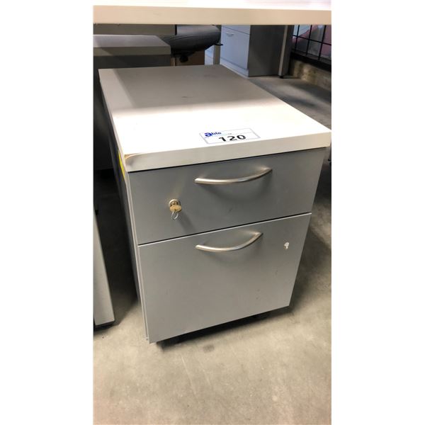 WHITE/GREY 2DR MOBILE PEDESTAL
