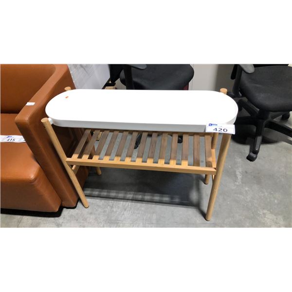WHITE/OAK 30" W ACCENT TABLE