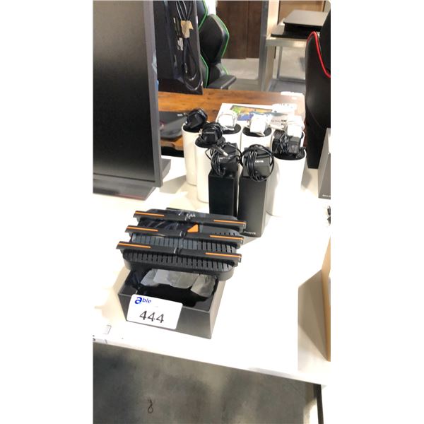 ASSORTED NETWORK ROUTERS AND NETWORK EQUIPMENT