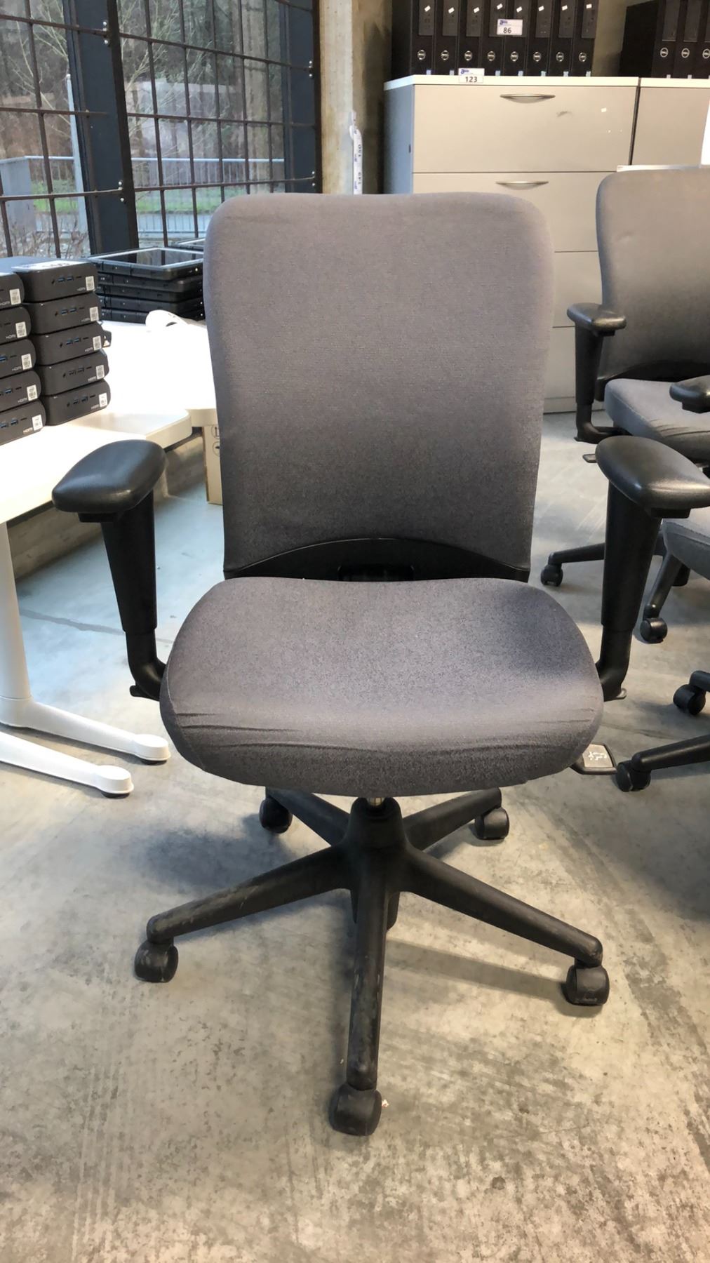 HAWORTH GREY ADJUSTABLE TASK CHAIR - Able Auctions