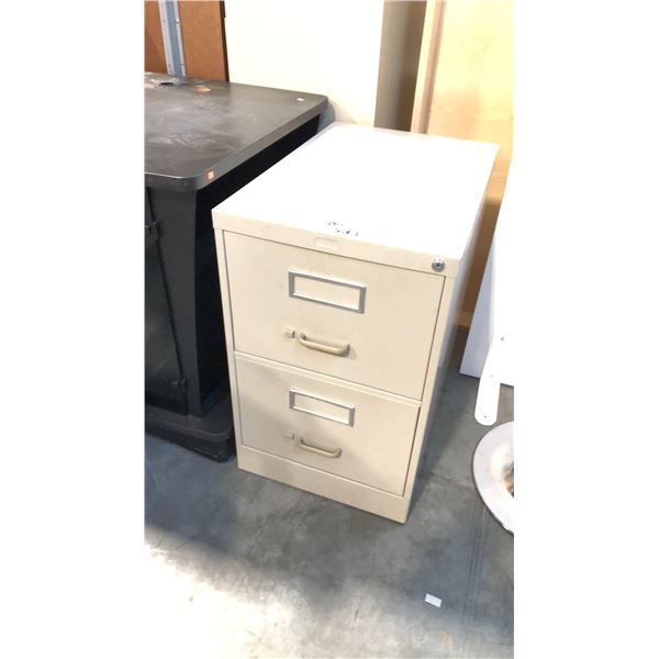 BEIGE 2DR LEGAL VERT. FILE CABINET