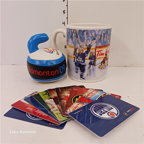 # 002 Limited Edition "Winning Goal" Tim Hortons Mug & Stuffie & Collectible Gift Cards
