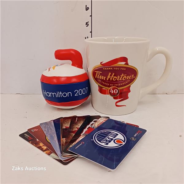 # 004 Limited Edition Tim Hortons Mug & Stuffie & Collectible Gift Cards