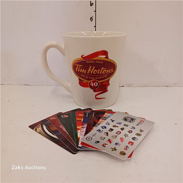 # 004 Limited Edition Tim Hortons Mug & Collectible Gift Cards