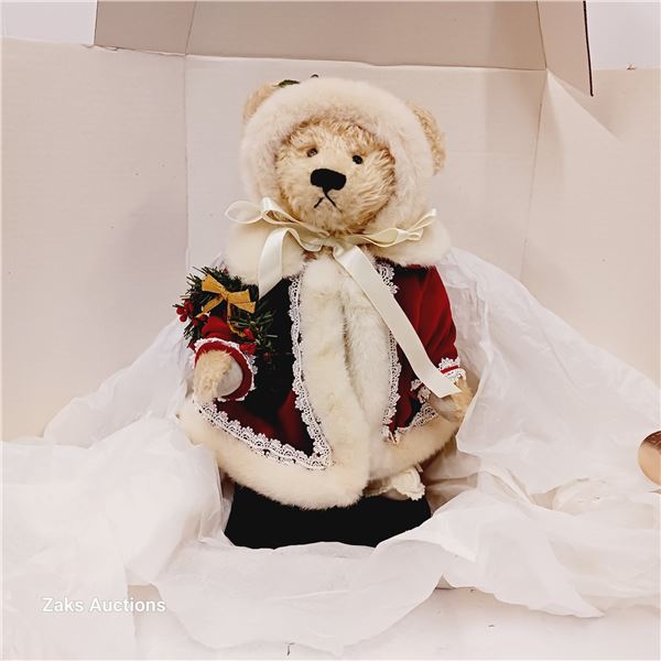 Collector Boxed Doll - Mary Christmas Teddy Bear - The Franklin Mint Heirloom Bears