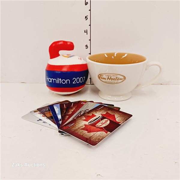 Tim Hortons Tea Cup & Collectible Gift Cards & Stuffie