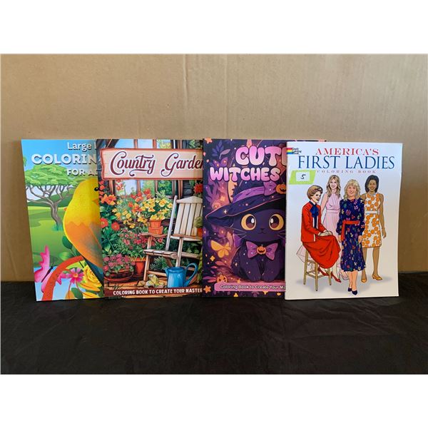Lot of 4 Adult Coloring Books