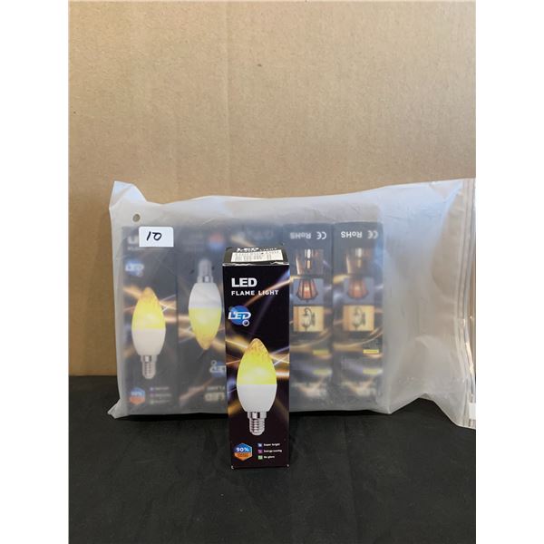 Lot of 6 LED Flame Light Lightbulbs