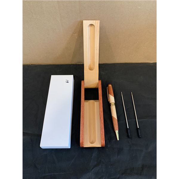 Wooden Pen With Gift Box & Spare Ink